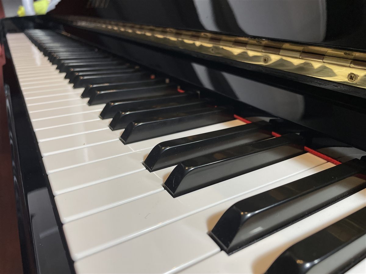 Keyboard seen along the keys
